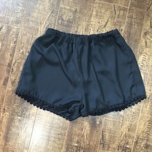 Trim detail black brandy Melville shorts